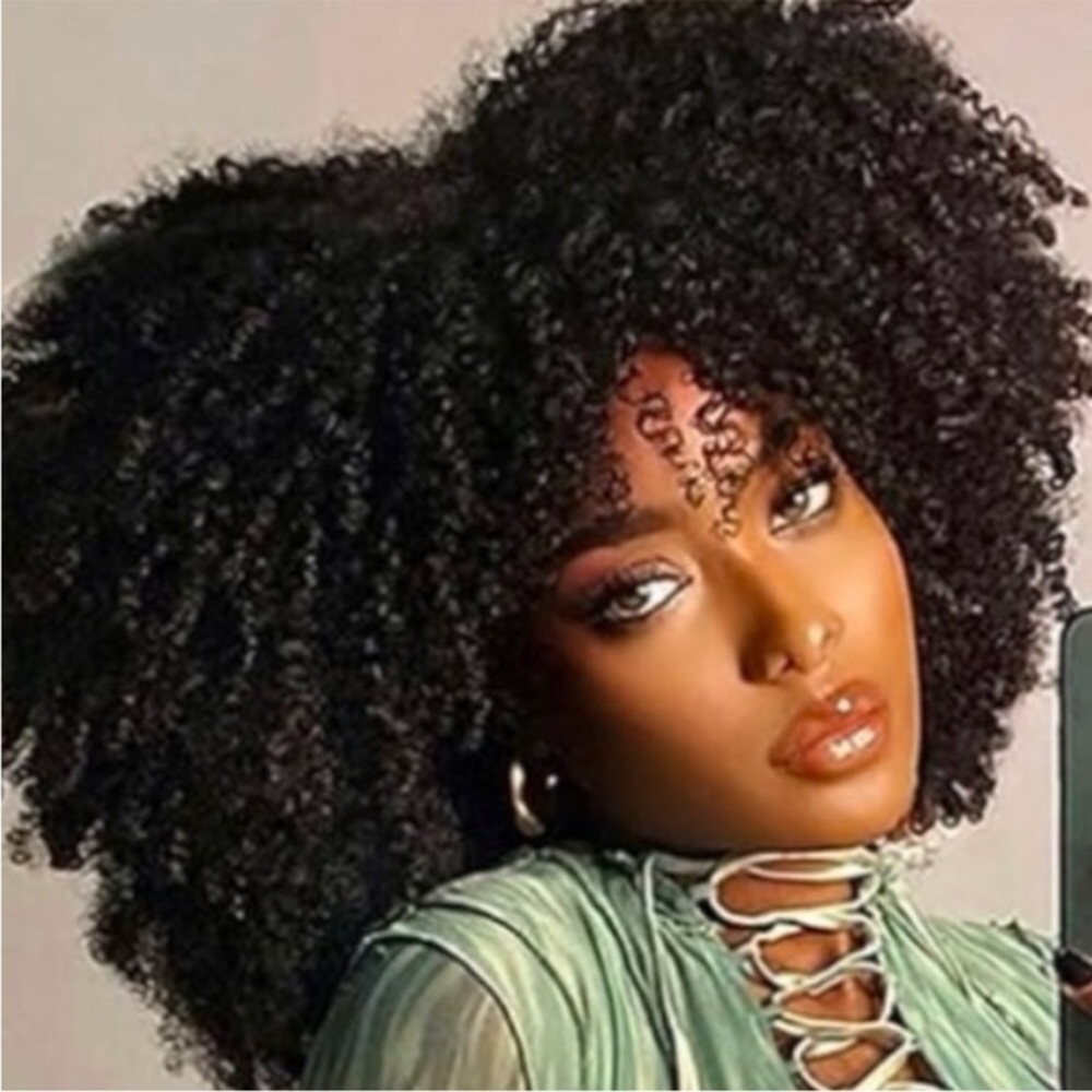 LATOYA 12” Kinky Curly Black FULL CAP Wig *NEW*